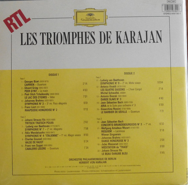 Herbert von Karajan - Les Triomphes De Karajan | Deutsche Grammophon (419 730-1) - 2