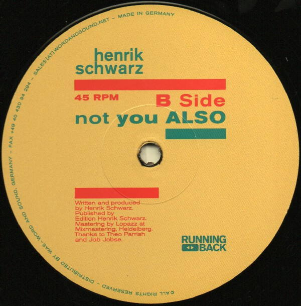 Henrik Schwarz - Not Also You | Running Back (RB062) - 3 Henrik Schwarz - Not Also You | Running Back (RB062) - 3