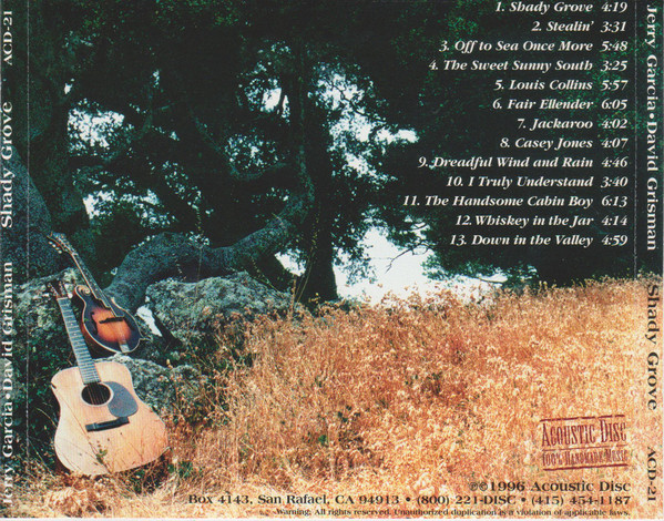 Jerry Garcia , David Grisman - Shady Grove | Acoustic Disc (ACD-21) - 4
