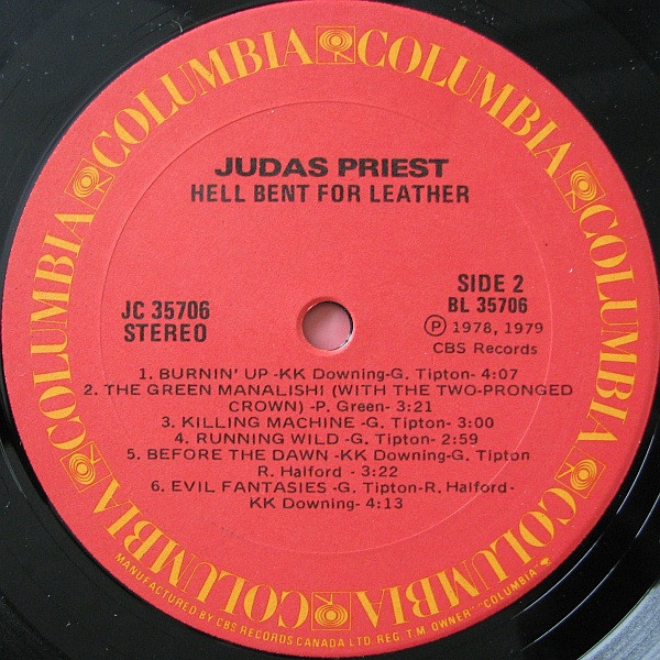 Judas Priest - Hell Bent For Leather | Columbia (JC 35706) - 4