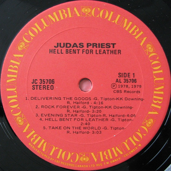 Judas Priest - Hell Bent For Leather | Columbia (JC 35706) - 3
