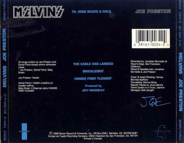 Melvins - Joe Preston | Boner Records (BR34-2) - 2
