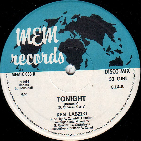 Ken Laszlo - Tonight (Remix) | Memory Records (MEMIX 038) - 4