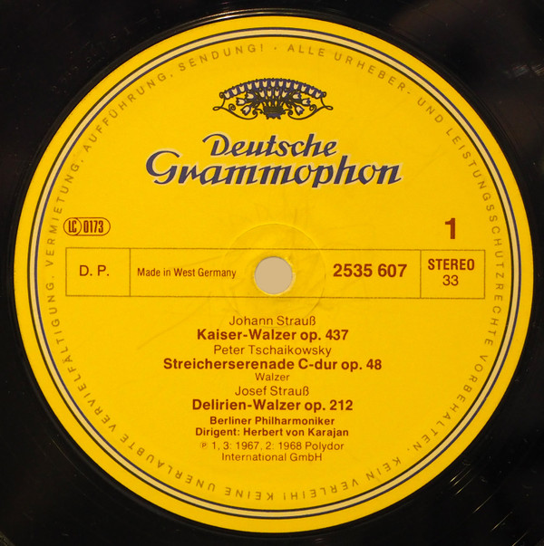 Herbert von Karajan , Berliner Philharmoniker - Walzerträume | Deutsche Grammophon (2535 607) - 3
