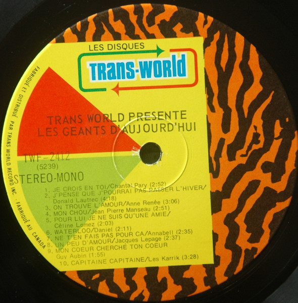Various - Les Géants D'Aujourd'hui | Trans-World (TWF-2412) - 4 Various - Les Géants D'Aujourd'hui | Trans-World (TWF-2412) - 4