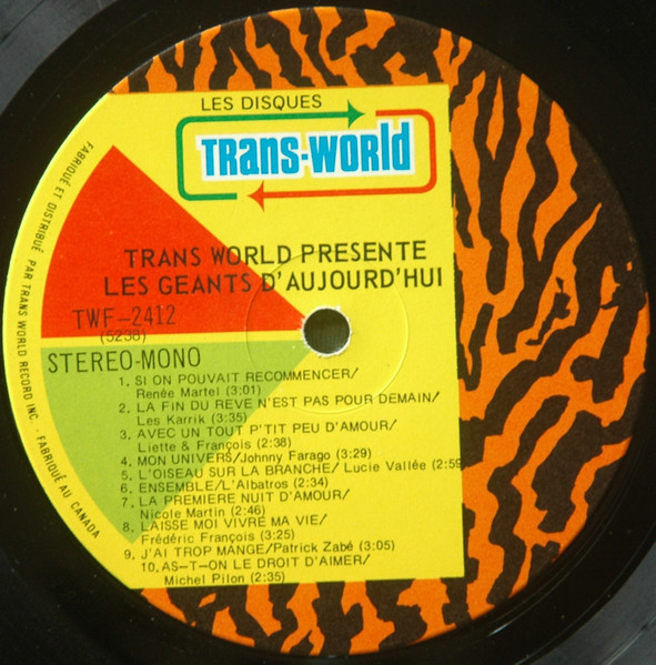 Various - Les Géants D'Aujourd'hui | Trans-World (TWF-2412) - 3 Various - Les Géants D'Aujourd'hui | Trans-World (TWF-2412) - 3