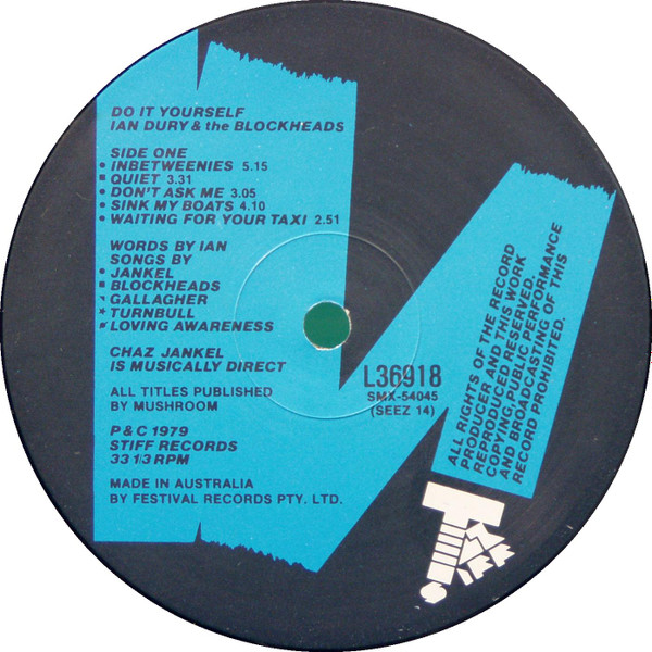 Ian Dury And The Blockheads - Do It Yourself | Stiff Records (L 36918) - 2