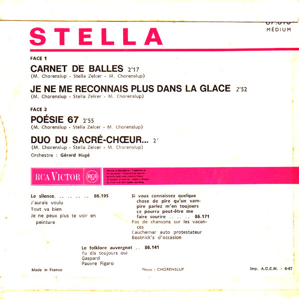 Stella - Carnet De Balles | RCA Victor (87.015) - 2 Stella - Carnet De Balles | RCA Victor (87.015) - 2