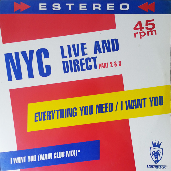 NYC Live & Direct - Part 2 & 3 | Vendetta Records (VENMX 232 M) - main