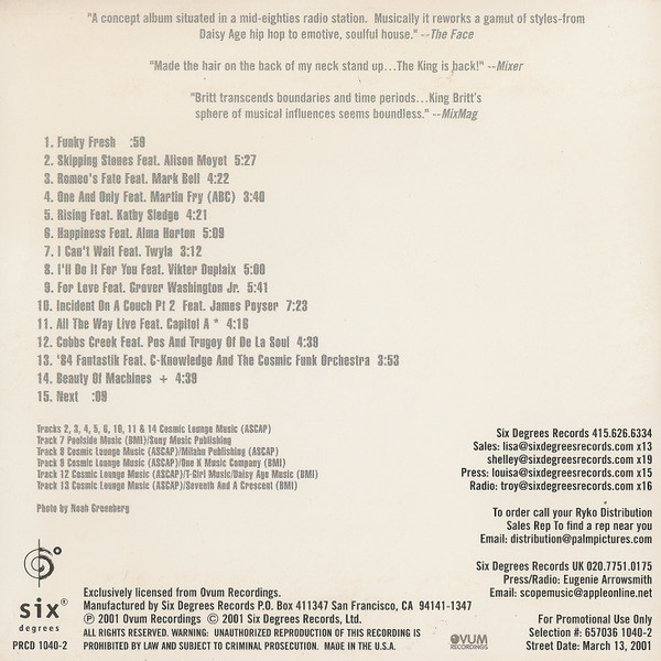 King Britt Presents Sylk 130 - Re-Members Only | Six Degrees Records (PRCD 1040-2) - 2
