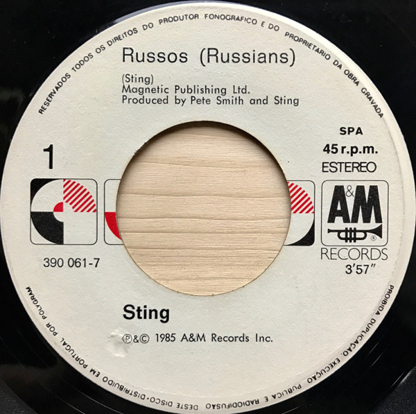 Sting - Russians | A&M Records (390 061-7) - 3