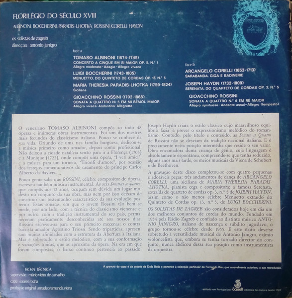 Zagrebački Solisti - Florilégio Do Século XVIII | Amanda (SST 85006) - 2