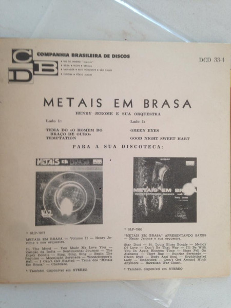 Henry Jerome E Sua Orquestra - Metais Em Brasa | Decca (DCD-33-4) - 2