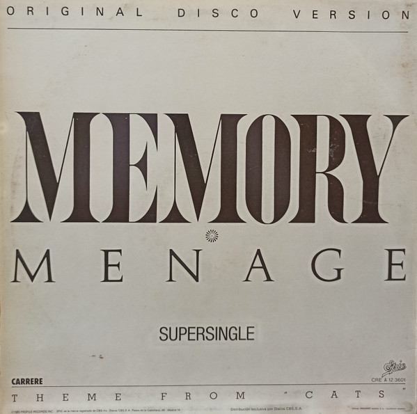 Menage - Memory | Carrere (CRE A 12.3601) - 2