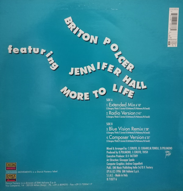 Briton Polcer Featuring Jennifer Hall - More To Life | Crossing Movements (7243 8 71077 6 2) - 2