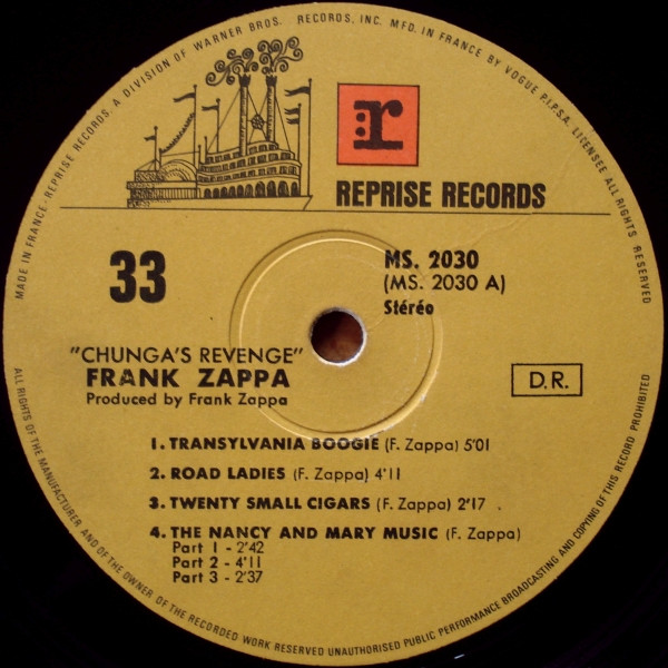 Frank Zappa - Chunga's Revenge | Reprise Records (MS. 2030) - 4