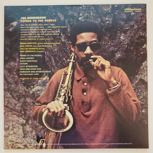 Joe Henderson - Power To The People | Milestone (CR00655) - 2