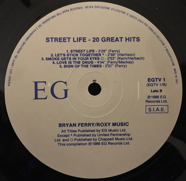 Bryan Ferry , Roxy Music - Street Life - 20 Great Hits | EG (EGTV1) - 4