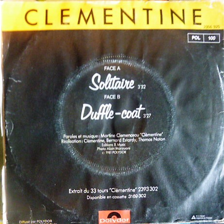 Martine Clémenceau - Solitaire | Polydor (2056 925) - 2