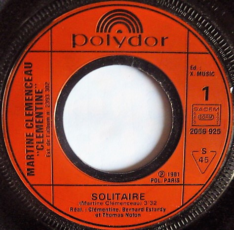Martine Clémenceau - Solitaire | Polydor (2056 925) - 3