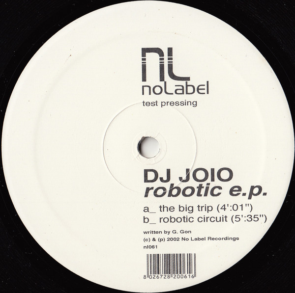 DJ Joio - Robotic E.P. | No Label (NL 061) - main