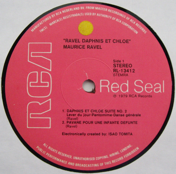 Tomita - Daphnis Et Chloé | RCA Red Seal (RL-13412) - 3 Tomita - Daphnis Et Chloé | RCA Red Seal (RL-13412) - 3