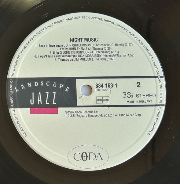 Various - Night Music | Coda Records (834 163-1) - 4