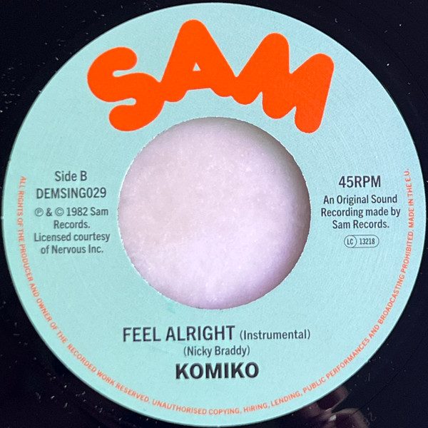 Komiko - Feel Alright | Demon Records (DEMSING029) - 2
