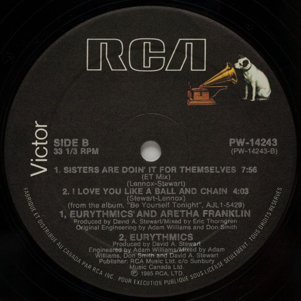 Eurythmics And Aretha Franklin - Sisters Are Doin' It For Themselves (12") [Vinyl] | RCA Victor (PW-14243) - 4