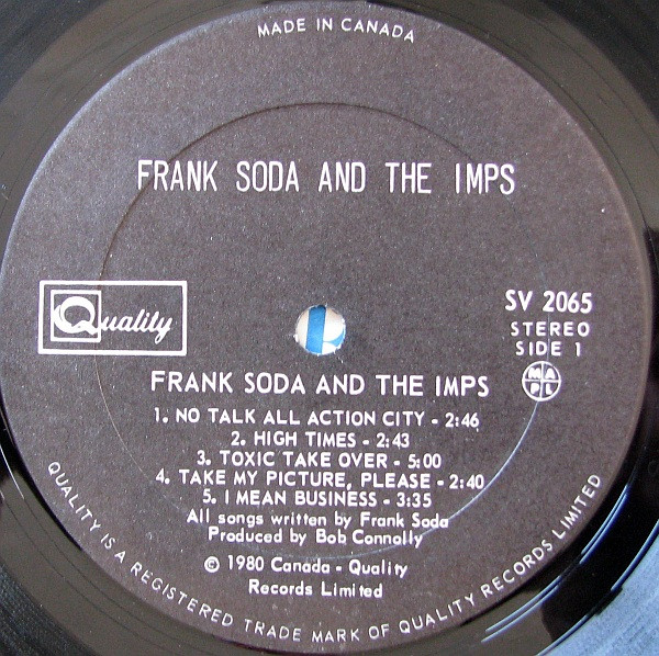 Frank Soda & The Imps - Frank Soda And The Imps [Vinyl] | Quality (SV-2065) - 3
