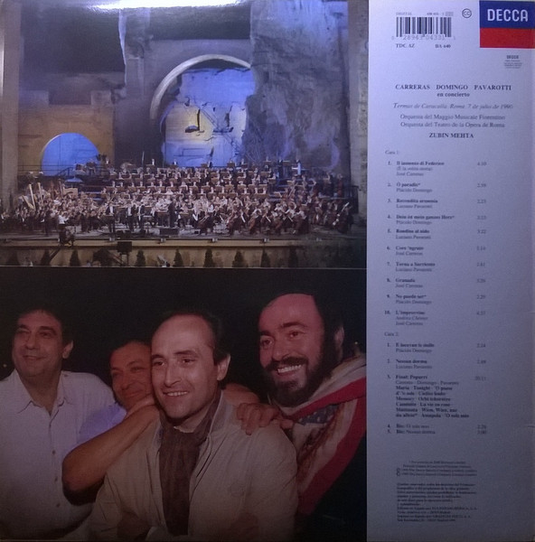 José Carreras , Placido Domingo , Luciano Pavarotti , Zubin Mehta - In Concert | Decca (430 433-1) - 2