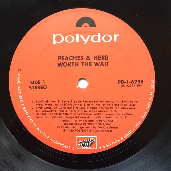 Peaches & Herb - Worth The Wait | Polydor (PD-1-6298) - 3 Peaches & Herb - Worth The Wait | Polydor (PD-1-6298) - 3