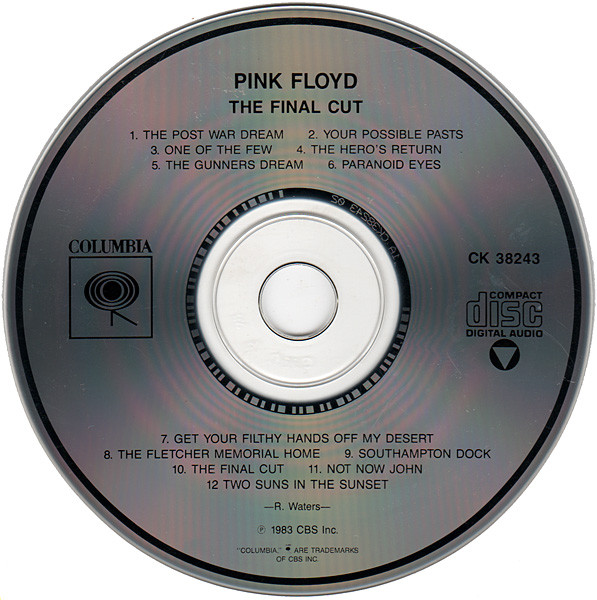 Pink Floyd - The Final Cut [CD] | CBS (CK 38243) - 3