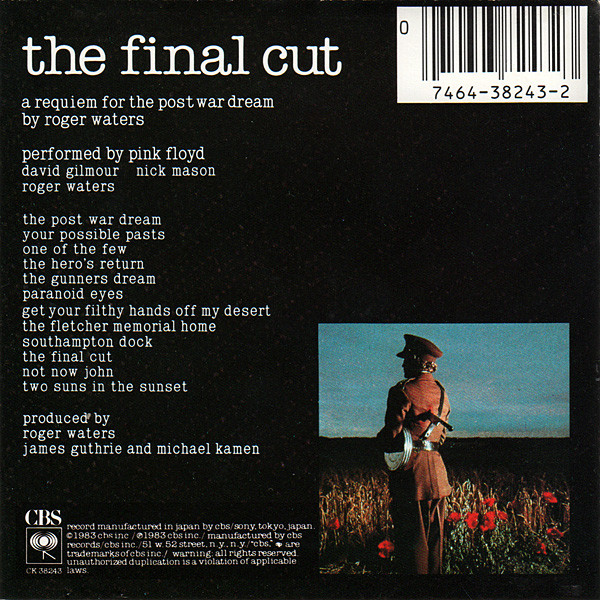 Pink Floyd - The Final Cut [CD] | CBS (CK 38243) - 4