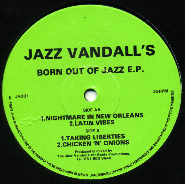 Jazz Vandall's - Born Out Of Jazz E.P. | Burning Records (JV001) - main Jazz Vandall's - Born Out Of Jazz E.P. | Burning Records (JV001) - main