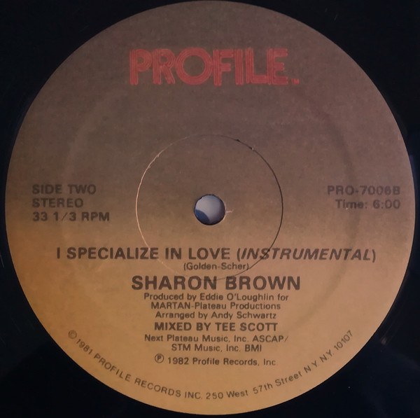 Sharon Brown - I Specialize In Love | Profile Records (PRO-7006) - 2 Sharon Brown - I Specialize In Love | Profile Records (PRO-7006) - 2
