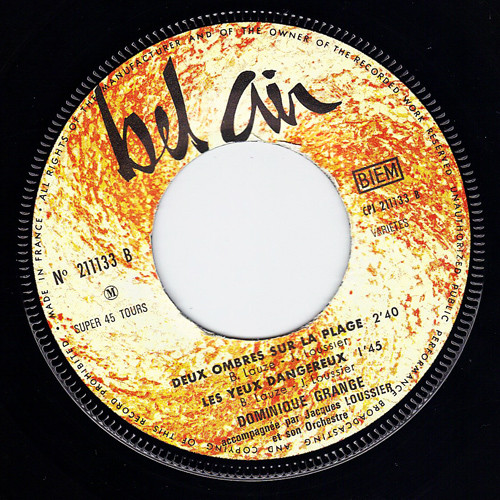 Dominique Grange - Cinq-en-tin (Le Chien) | Bel Air (211133) - 4