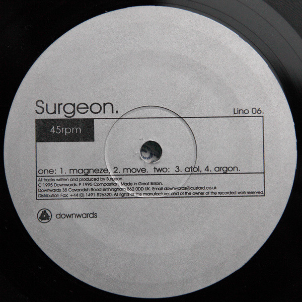 Surgeon - Surgeon EP | Downwards (Lino 06)