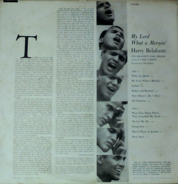 Harry Belafonte - My Lord What A Mornin' | RCA Italiana (LSP 2022) - 2 Harry Belafonte - My Lord What A Mornin' | RCA Italiana (LSP 2022) - 2
