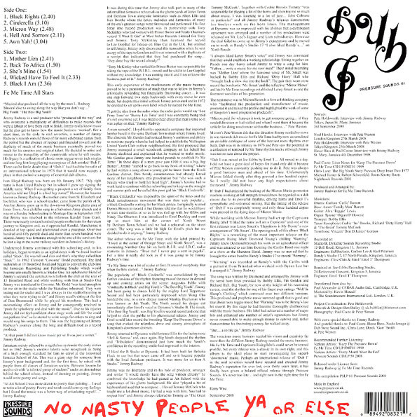 Jimmy Radway & The Fe Me Time All Stars - Dub I | Pressure Sounds (PSLP 61) - 2