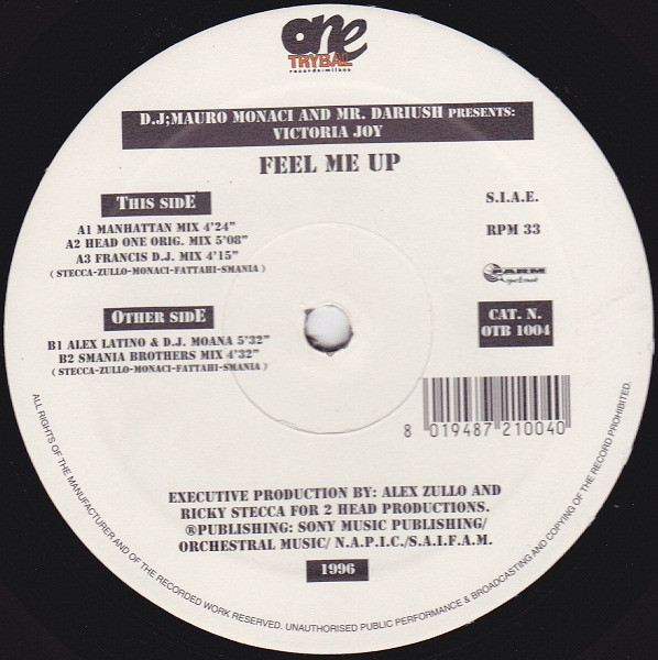 Mauro Monaci And Dariush Presents: Victoria Joy - Feel Me Up | One Trybal (OTB 1004) - main
