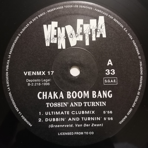 Chaka Boom Bang - Tossin' And Turnin' | Vendetta Records (VENMX 17) - 3 Chaka Boom Bang - Tossin' And Turnin' | Vendetta Records (VENMX 17) - 3