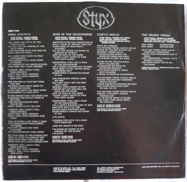 Styx - The Grand Illusion | A&M Records (SP-4637) - 4