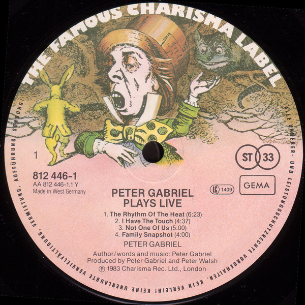 Peter Gabriel - Plays Live | Charisma (812 445-1) - 3