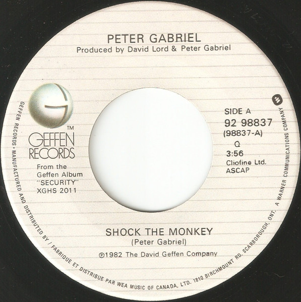 Peter Gabriel - Shock The Monkey | Geffen Records (92 98837)