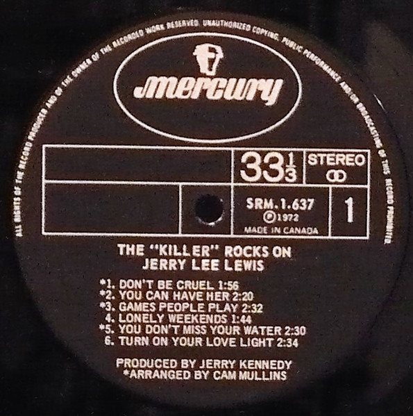 Jerry Lee Lewis - The "Killer" Rocks On | Mercury (SRM 1-637) - 2 Jerry Lee Lewis - The "Killer" Rocks On | Mercury (SRM 1-637) - 2
