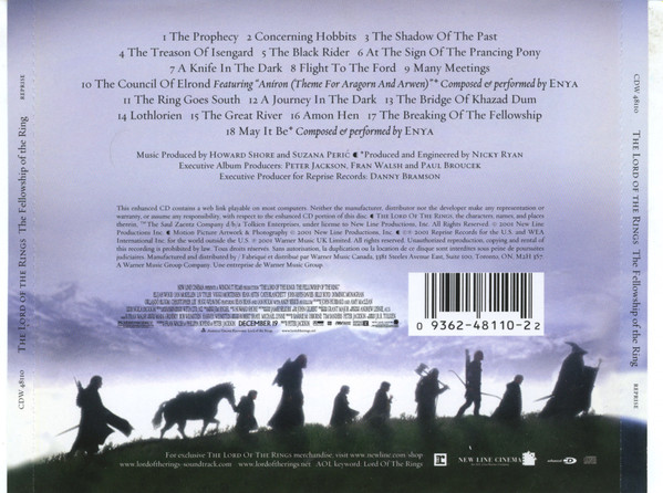 Howard Shore - The Lord Of The Rings: The Fellowship Of The Ring | Reprise Records (CDW 48110) - 2