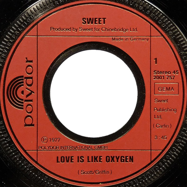 The Sweet - Love Is Like Oxygen | Polydor (2001 757) - 3