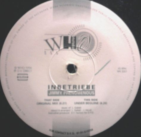 Jimmy Phenomenous - Inbetriebe | Who Record (WR 3001)