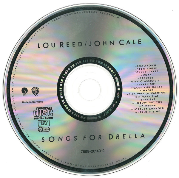 Lou Reed / John Cale - Songs For Drella | Sire (7599-26140-2) - 3